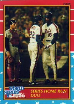 1987 Fleer - World Series Glossy #11 Series Home Run Duo Front