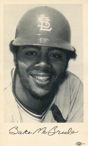 1975 St. Louis Cardinals Photocards #NNO Bake McBride Front