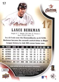 2009 SP Authentic - Silver #17 Lance Berkman Back