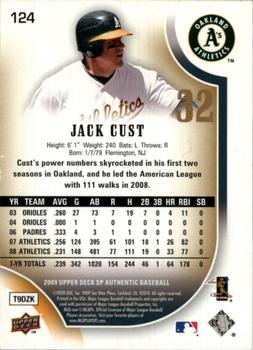 2009 SP Authentic - Silver #124 Jack Cust Back