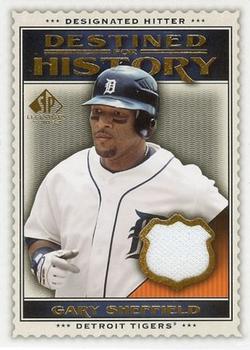 2009 SP Legendary Cuts - Destined for History Memorabilia #DHM-GS Gary Sheffield Front