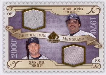 2009 SP Legendary Cuts - Generations Dual Memorabilia #GM-JJ Reggie Jackson / Derek Jeter Front