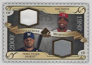 2009 SP Legendary Cuts - Generations Dual Memorabilia #GM-PF Prince Fielder / Dave Parker Front