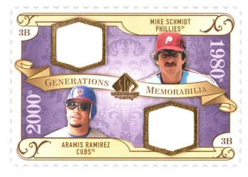 2009 SP Legendary Cuts - Generations Dual Memorabilia #GM-SR Aramis Ramirez / Mike Schmidt Front