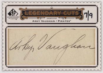 2009 SP Legendary Cuts - Legendary Cut Signatures #LC-2 Arky Vaughan Front