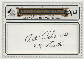 2009 SP Legendary Cuts - Legendary Cut Signatures #LC-101 Ace Adams Front