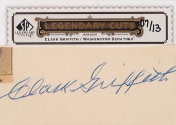 2009 SP Legendary Cuts - Legendary Cut Signatures #LC-132 Clark Griffith Front