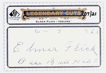 2009 SP Legendary Cuts - Legendary Cut Signatures #LC-225 Elmer Flick Front