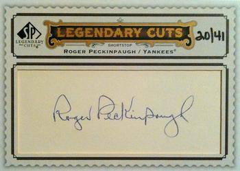 2009 SP Legendary Cuts - Legendary Cut Signatures #LC-262 Roger Peckinpaugh Front