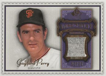 2009 SP Legendary Cuts - Legendary Memorabilia Violet #LM-GP Gaylord Perry Front