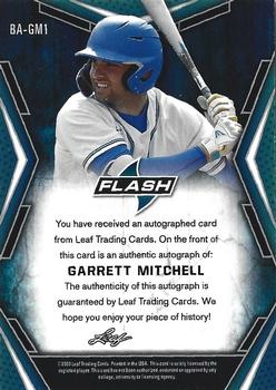 2020 Leaf Flash #BA-GM1 Garrett Mitchell Back