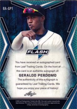 2020 Leaf Flash #BA-GP1 Geraldo Perdomo Back