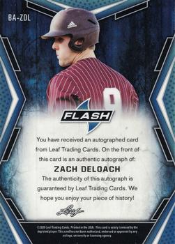 2020 Leaf Flash #BA-ZDL Zach DeLoach Back