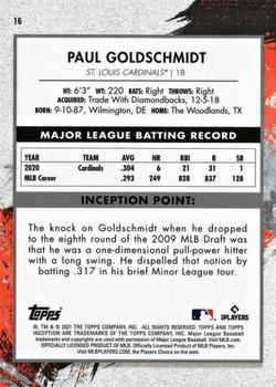 2021 Topps Inception #16 Paul Goldschmidt Back