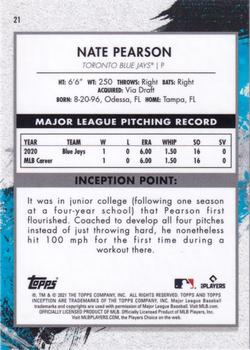 2021 Topps Inception #21 Nate Pearson Back