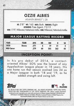 2021 Topps Inception #41 Ozzie Albies Back