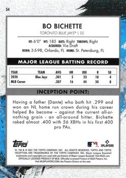 2021 Topps Inception #54 Bo Bichette Back