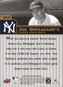 2009 SPx - Joe DiMaggio Career Highlights #JD-23 Joe DiMaggio Back