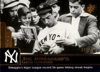 2009 SPx - Joe DiMaggio Career Highlights #JD-36 Joe DiMaggio Front