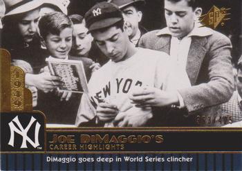 2009 SPx - Joe DiMaggio Career Highlights #JD-86 Joe DiMaggio Front