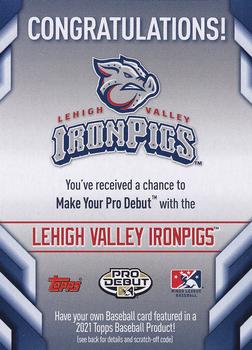 2020 Topps Heritage Minor League - Make Your Pro Debut Promo #NNO Make Your Pro Debut Front