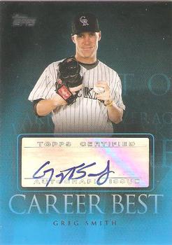 2009 Topps - Career Best Autographs #CBA-GTS Greg Smith Front