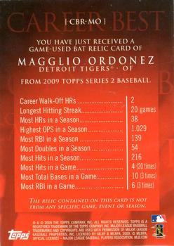 2009 Topps - Career Best Relics #CBR-MO Magglio Ordonez Back