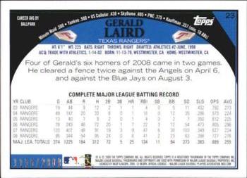 2009 Topps - Gold #23 Gerald Laird Back