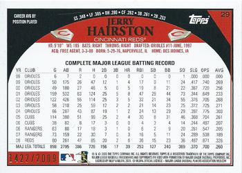2009 Topps - Gold #29 Jerry Hairston Back
