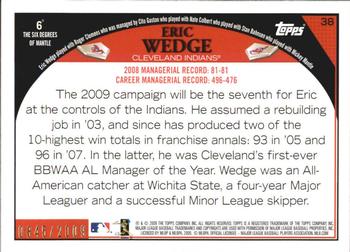 2009 Topps - Gold #38 Eric Wedge Back