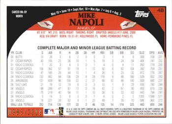 2009 Topps - Gold #48 Mike Napoli Back