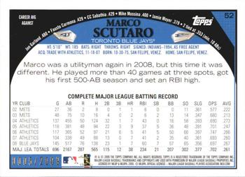 2009 Topps - Gold #52 Marco Scutaro Back
