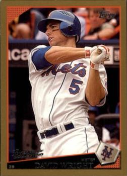 2009 Topps - Gold #100 David Wright Front