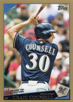 2009 Topps - Gold #119 Craig Counsell Front
