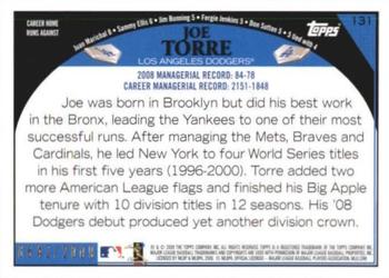 2009 Topps - Gold #131 Joe Torre Back
