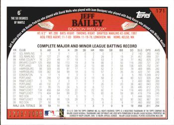 2009 Topps - Gold #171 Jeff Bailey Back