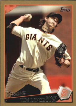 2009 Topps - Gold #195 Tim Lincecum Front