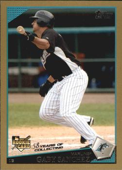2009 Topps - Gold #202 Gaby Sanchez Front