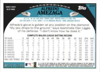 2009 Topps - Gold #209 Alfredo Amezaga Back