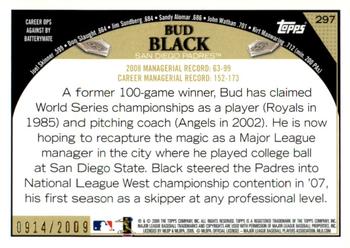 2009 Topps - Gold #297 Bud Black Back