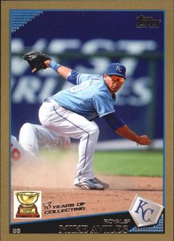 2009 Topps - Gold #354 Mike Aviles Front