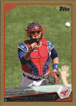 2009 Topps - Gold #370 Victor Martinez Front