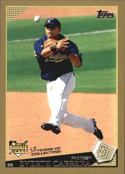 2009 Topps - Gold #383 Everth Cabrera Front