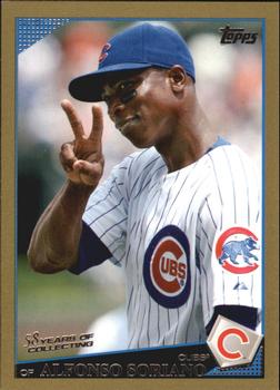 2009 Topps - Gold #400 Alfonso Soriano Front