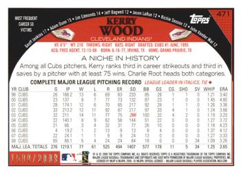 2009 Topps - Gold #471 Kerry Wood Back
