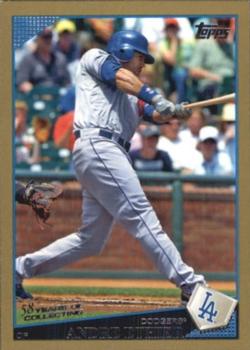 2009 Topps - Gold #492 Andre Ethier Front