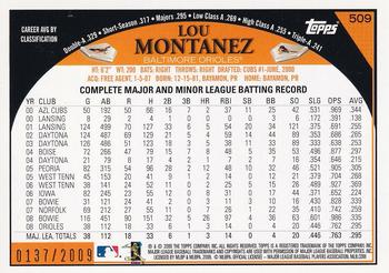 2009 Topps - Gold #509 Lou Montanez Back