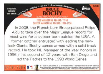 2009 Topps - Gold #526 Bruce Bochy Back