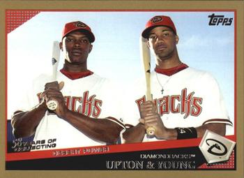 2009 Topps - Gold #628 Justin Upton / Chris Young Front