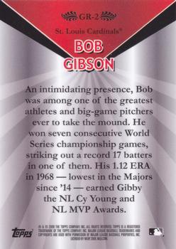 2009 Topps - Legends Chrome Gold Refractor #GR-2 Bob Gibson Back